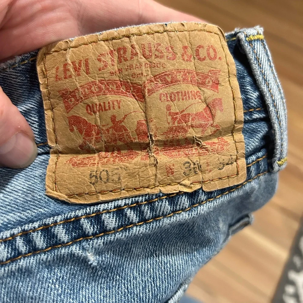 Levi's Blue Straight-Leg Jeans with Classic Stitching Vintage 505 Size 30